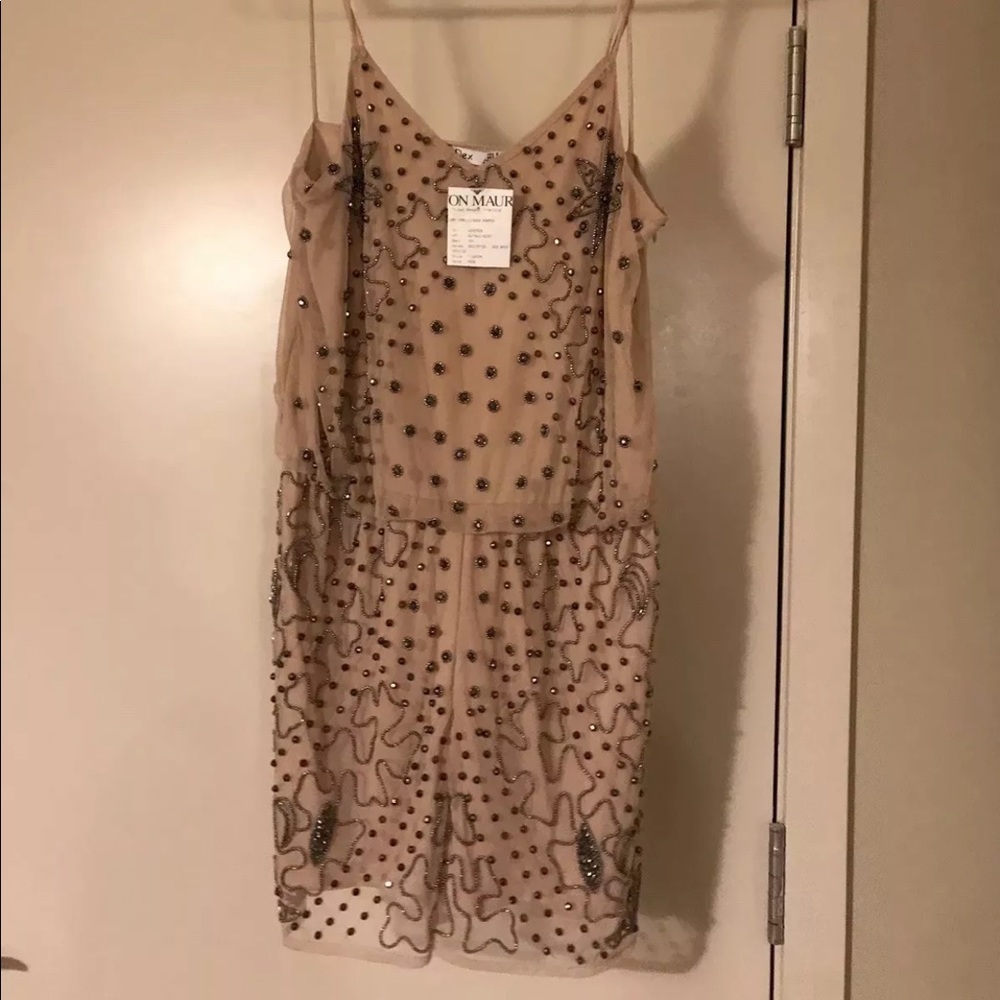NWT Rose Gold/Cream Sparkle Romper Size Small